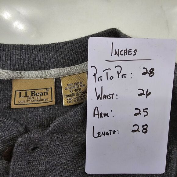 LL Bean Gray Sweater Men XL Knit Academia Cozy Goblincore Classic Preppy Neutral - Picture 5 of 8